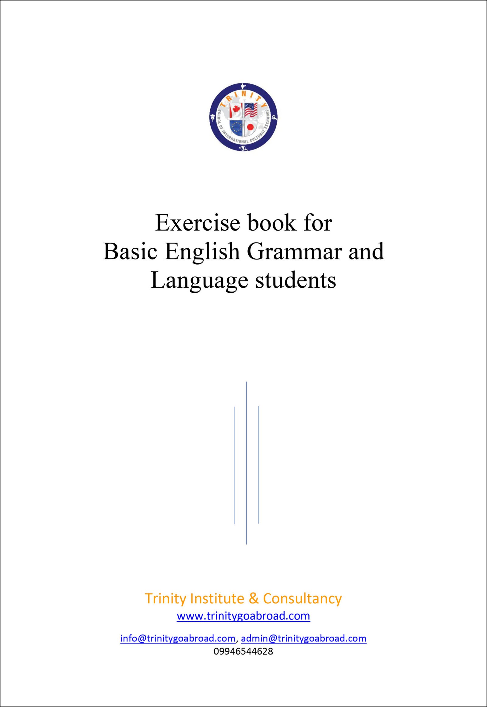 Read more about the article Exercise book for<br>Basic English Grammar and<br>Language students